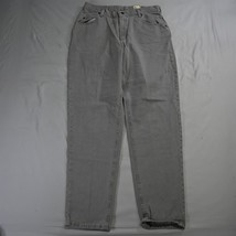 Deadstock Vtg Lee 16 Misses High Rise Tapered Gray USA Made Denim Womens Jeans - $45.49