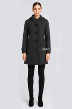 Women&#39;s Dark Grey Winter Wool Duffle Coat With Hood Toggle On Sale AUS S... - $1,656.49 MXN
