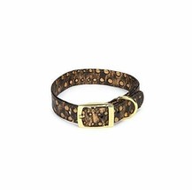 Dog Collar East Side Collection West End Gold Studded 14&quot; to 18&quot; Adjustable - £9.27 GBP