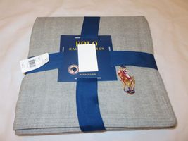 Ralph Lauren Turner Herringbone Throw Blanket Embroidered polo pony $215 - $95.95