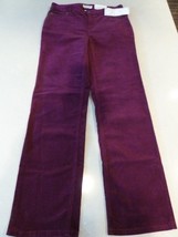 Charter Club Petite Stretch Corduroy  Acai Berry Straight Pants Size 4 P... - $24.63