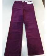 Charter Club Petite Stretch Corduroy  Acai Berry Straight Pants Size 4 P... - $464.57 MXN