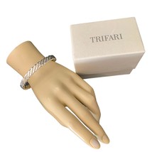 Trifari Bracelet Ball End Open Bangle Silver Vintage New - £10.22 GBP