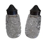 Vintage Waterford Glandore Crystal EPNS Silver Plate Salt &amp; Pepper Shakers - $24.00