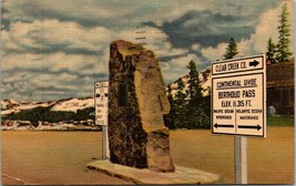 Colorado Berthoud Pass Markers Scenic Mountain Hwy Posted 1952 Vintage Postcard - £7.51 GBP