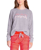 Insomniax Womens Printed Long Sleeve Pajama Top Only,1-Piece,Heather Grey Size M - £26.33 GBP