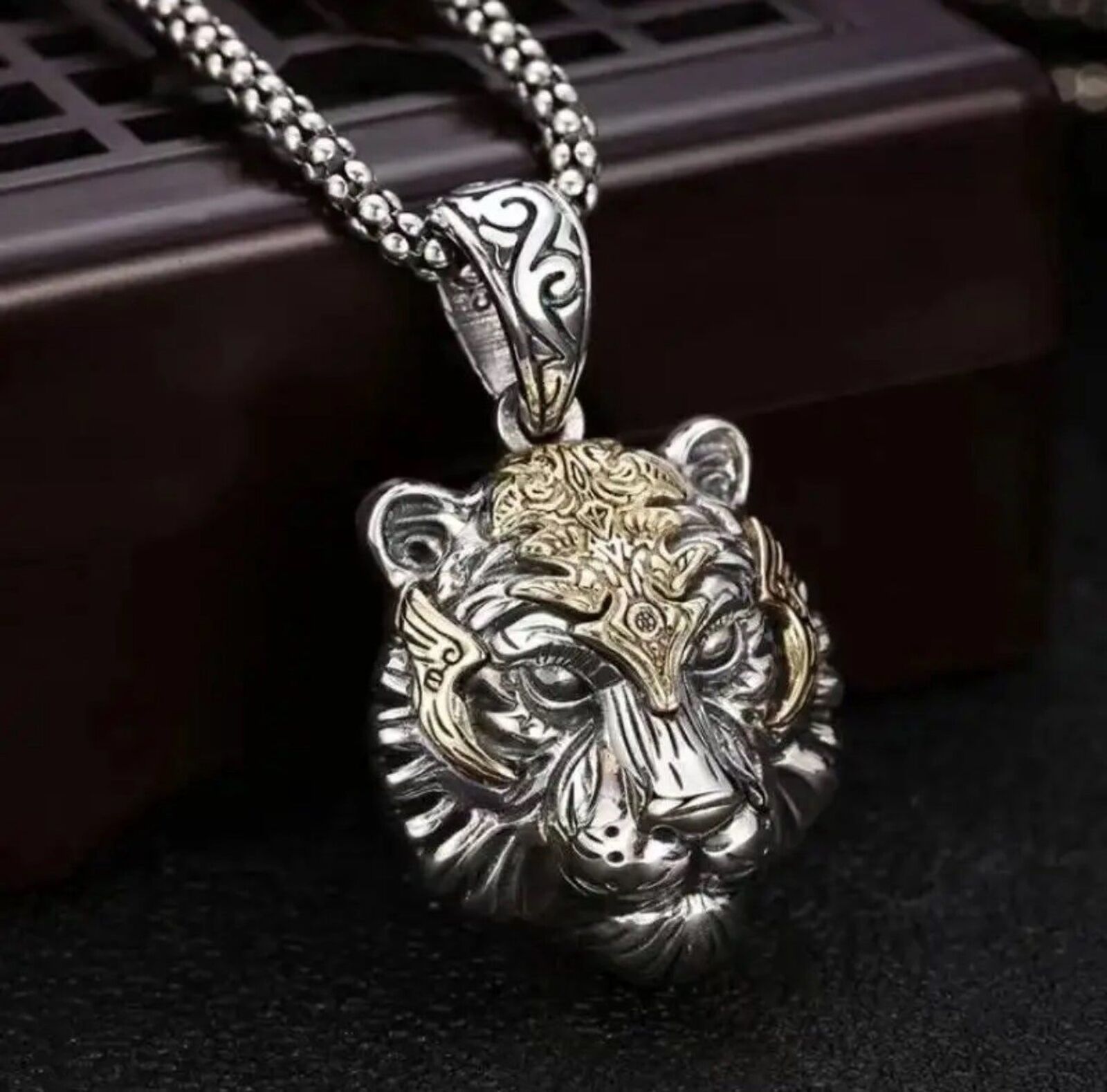 Primary image for High Quality Fashion Creative Tiger Head Domineering Pendant Mature Man Personal