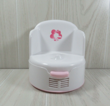 Circo baby doll&#39;s white pink flower flushing potty seat chair - £10.63 GBP