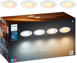 Philips Hue White Ambiance LED Smart 5/6&quot; Recessed Downlight - 4 Pack - $292.99