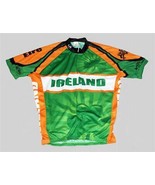 IRELAND Three-Leaf Cloverleaf Orange Green 3/4 Zipper Bike Jersey Mn&#39;s X... - $32.81 CAD