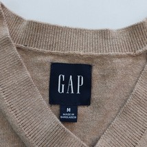Gap V-Neck Men's Tan/Beige Cotton Pullover Shirt Long Sleeve Size Medium image 4