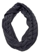 Blu by Trendsblue Chunky Cable Knit Infinity Scarf Dark Gray - £3.98 GBP