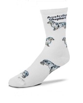 Adult Medium Australian Shepherd Dog Breed Poses Footwear Dog Socks - £9.42 GBP