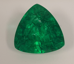 Natural Green Emerald Trillion Cut 8.05 Carat GGL Certificate 13.18 x 13... - $8,539.54 MXN