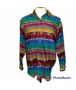 Boho Indie Vintage retro abstract Print Multicolored Medium shirt - $20.40