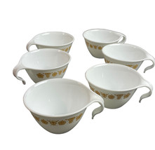 Vtg Lot of 6  Corelle Livingware by Corning Butterfly Gold Hook Handle Cups Tea - £16.44 GBP