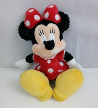 Vintage Walt Disney World Minnie Mouse Fuzzy  12&quot; Bean Bag Plush With Tags - £11.59 GBP