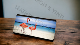 Women&#39;s Trifold Wallet - Flamingos on the Beach Design - £19.99 GBP
