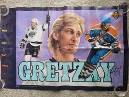 Wayne Gretzky Poster Upper Deck Sport Promo 1992 1993 NHL Man Cave Vintage  - £10.49 GBP