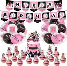 Blackpink Birthday Party Supplies,Black Girl Pink Girl Birthday Party De... - $23.83