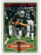 1980 STCC #531 Dave Casper Topps Oakland Raiders Los Angeles Notre Dame HOF - £2.95 GBP