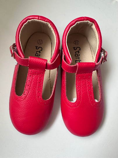 Primary image for Special sale Size 11 Hard-Sole Toddler Mary Janes - Red, Toddler Tbar Shoes, Gir