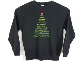 Anvil Sustainable Men&#39;s Sweat Shirt New Years Themed Black Size L - $15.86