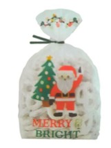 Christmas Santa Claus Merry Bright 20 Ct  Treat Bags With Ties Wilton - £3.32 GBP