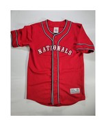 Vintage Washington Nationals Youth XL-16/18 Red Sewn Logo USA Jersey - £15.21 GBP