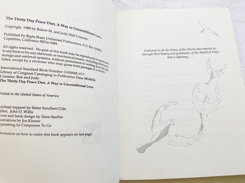 1988 PB 30 Day Peace Diet : A Way to Unconditional Love by Cranmer, Bob;Cranme.. Item image 2