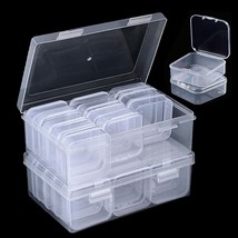 30 Pcs Small Plastic Storage Containers With Hinged Lids - Clear Bead Or... - £22.34 GBP