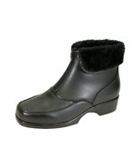 PEERAGE Megan Women Wide Width Leather Booties with Zipper &amp; Inner Fleec... - $99.95