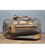 VINTAGE PIERRE CARDIN 22x8x12 TWEED &amp; LEATHER MESSENGER/CARRYON BAG - $654.75 MXN