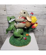 Fitz &amp; Floyd Charming Tails Hoppin Down The Bunny Trail Frog And Bunny F... - $12.26 CAD