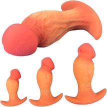 Realistic Big Glans Analdildos, Silicone Anal Plugs Butt Plug Analplug Dildo Pro - £40.62 GBP