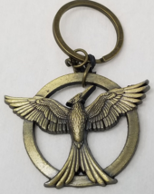 Mocking Jay Keychain Hunger Games Brass Color Metal Vintage - £9.99 GBP