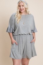 Women&#39;s Plus Size Solid Rayon Modal Mini Romper - $37.69 CAD