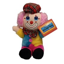 Rare 1982 Clown Plush A&amp;B Novelty Brooklyn Doll Co Vtg Stuffed Toy Plaid Hat Tie - £29.38 GBP