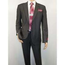 Men Suit BERLUSCONI Turkey 100% Soft Italian Wool Super 180's #Ber26 Gray Plaid image 4