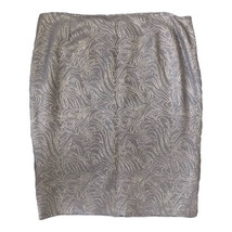 Carisma Made In Valentino Women&#39;s Gray Wool Silk Skirt Gold Metallic Tri... - £18.23 GBP