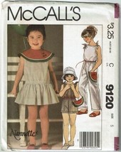 McCall&#39;s Sewing Pattern 9120 Girls Jumpsuit Bag Size 5 - £7.17 GBP