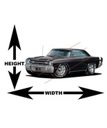 1969 Dodge Dart GTS Black Muscle Car Wall Art Decal - $57.62 CAD+