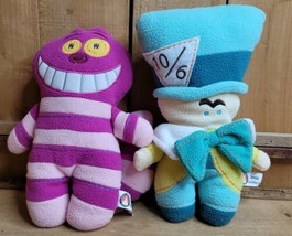 Disney Alice In Wonderland 12" Mad Hatter & Chesihire Cat Pook-a-Looz Plush Set - $32.64