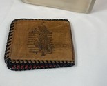 Handmade Leather Wallet Vaqueros Cowboys Playing Poker Western Saloon - $79.20
