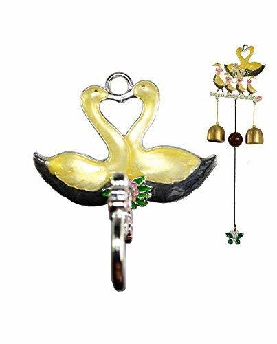 PANDA SUPERSTORE Indoor/Outdoor Decor Golden Swan Hook Bronze Wind Chime/Doorbel - $58.11