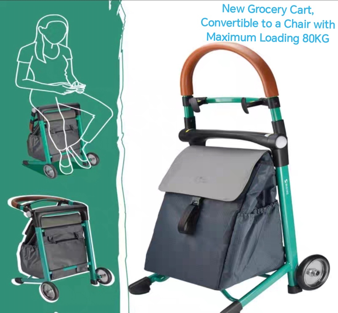 New Large Grocery Cart, Convertible to a Chair with Maximum Loading 80KG - $308.00