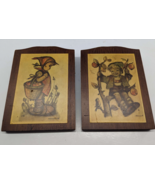 Vintage Hummel Wooden Wall Plaques Lot Of 2 - £2.40 GBP