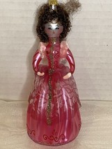 Vintage De Carlini Soffieria  Lady Red Christmas Ornament Hand Painted Italy - £56.82 GBP