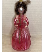 Vintage De Carlini Soffieria  Lady Red Christmas Ornament Hand Painted I... - £55.30 GBP