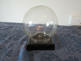 Vintage Glass 6&quot; Globe Crystal Ball Cloche Terrarium Floral Display Dome Frog  - £39.57 GBP